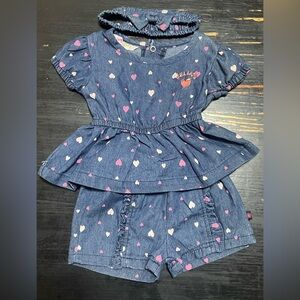 dELiA*s Blue Heart Print Kids Matching Set